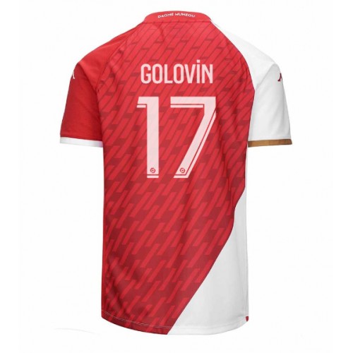 Fotbalové Dres AS Monaco Aleksandr Golovin #17 Domácí 2023-24 Krátký Rukáv